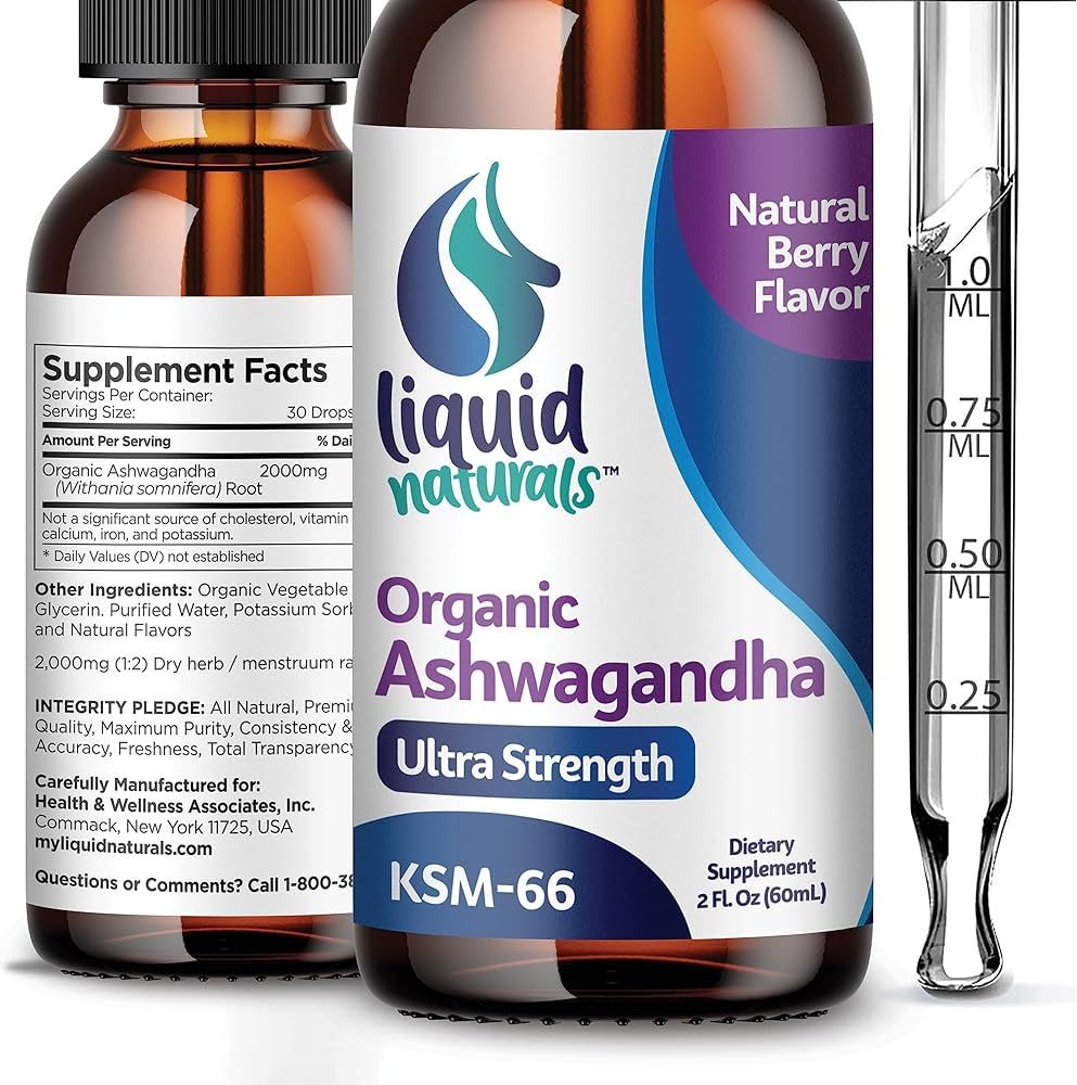 Ashwagandha Drops - 2000mg - 6X Stronger Than Pills and Capsules, Ashwagandha Supplements KSM-66,... | Amazon (US)