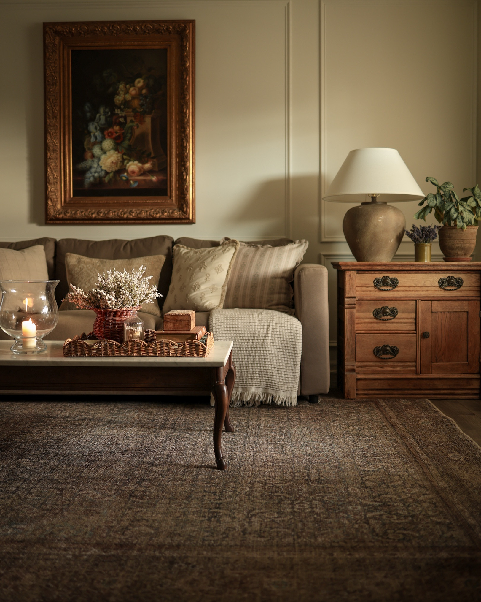 The warm moody tones and vintage pattern of the Ocean/Bark Cambria rug are just perfection!

#LTKSaleAlert #LTKHome