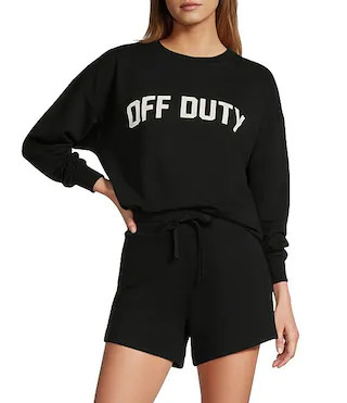 Active Off Duty Crew Neck Long Sleeve Sweatshirt | Dillard's