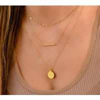 Layered Gold Coin Necklace Set, Multi Strand Necklaces, Necklaces For Women, Boho Triple Layer | Etsy (US)