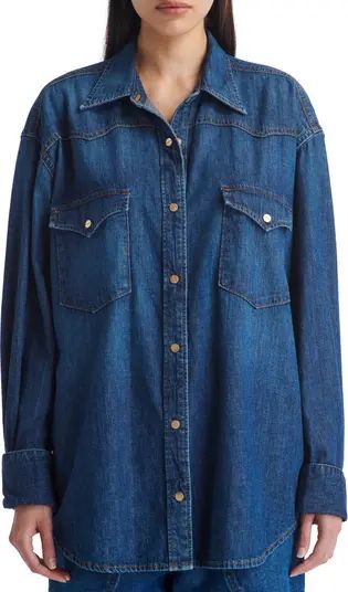 Supersize Rancher Snap Front Denim Shirt | Nordstrom