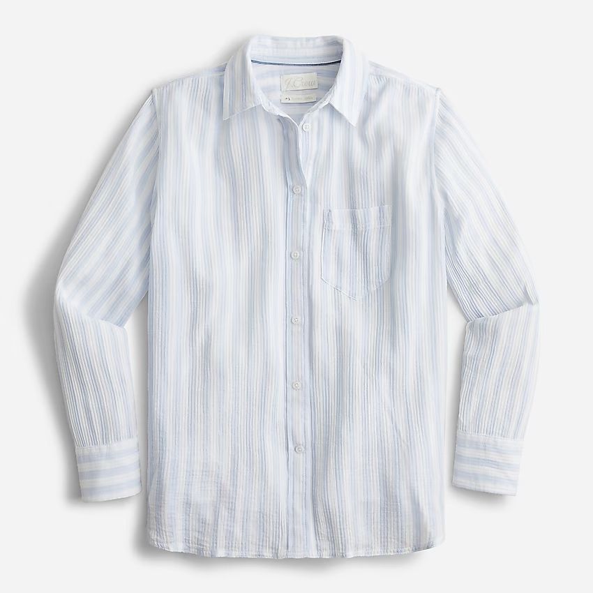 Classic-fit soft gauze shirt in stripe | J.Crew US