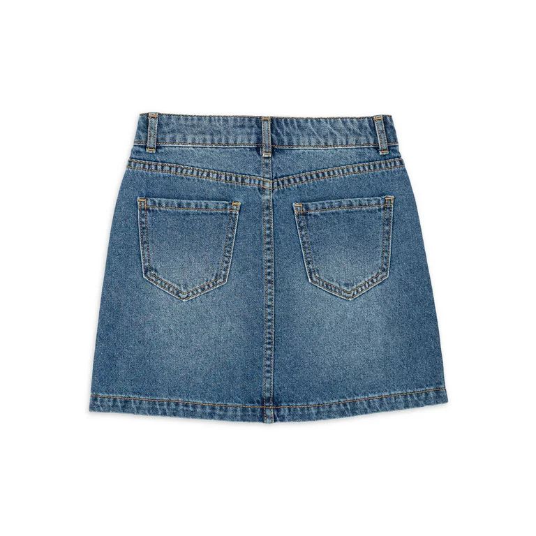Wonder Nation Girls Denim Skirt, Sizes 4-18 Plus | Walmart (US)