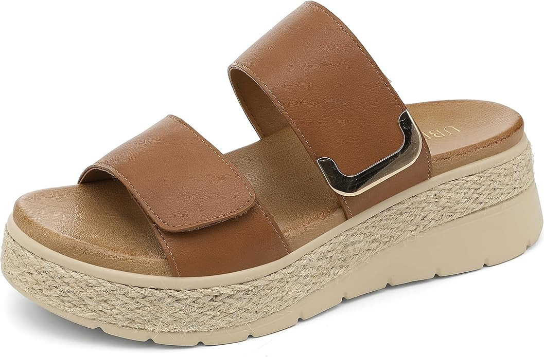 UBFEN Womens Platform Wedge Sandals Orthopedic Arch Support | Espadrille Slides, Comfortable Cush... | Amazon (US)