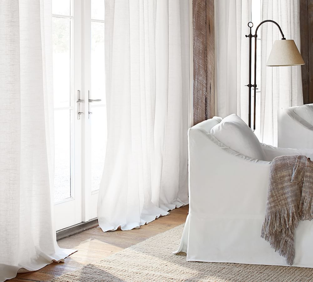 Emery Linen Curtain | Pottery Barn (US)
