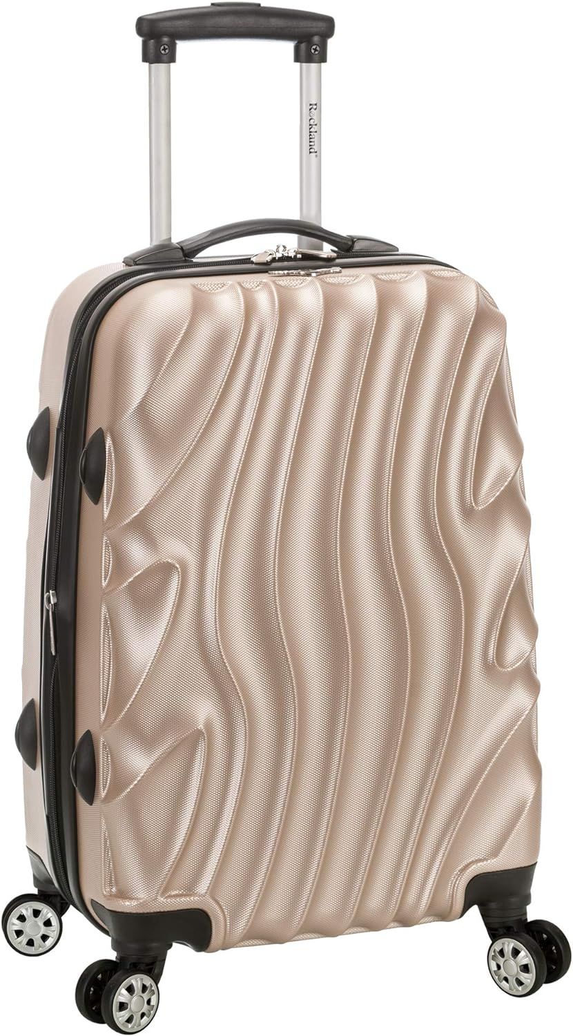Rockland Melbourne Hardside Expandable Spinner Wheel Luggage, Gold Wave, Carry-On 20-Inch | Amazon (US)
