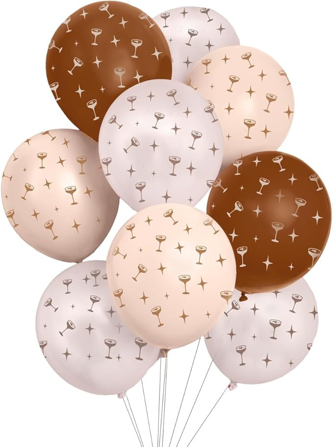 xo, Fetti Brown Espresso Martini Latex Balloons - 24 pk, 12" | Tini Bit Older Birthday, Love Is B... | Amazon (US)
