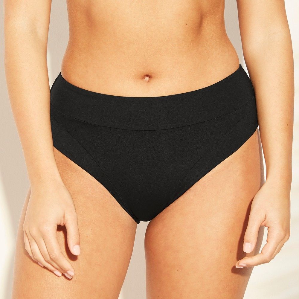 Women's High Waist Bikini Bottom - Sunn Lab Swim Black M | Target