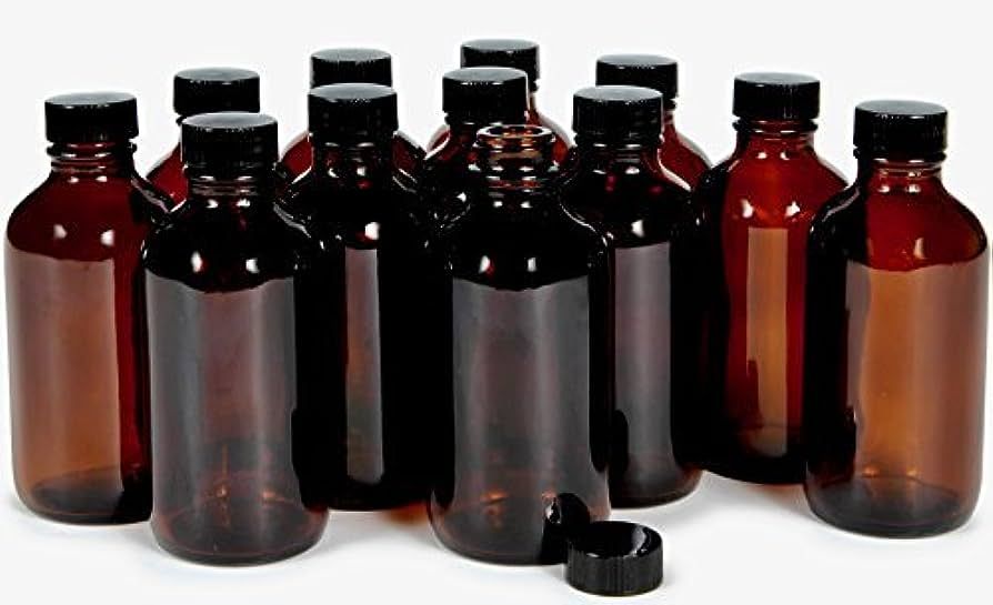 Vivaplex, 12, Amber, 4 oz Glass Bottles, with Lids | Amazon (US)