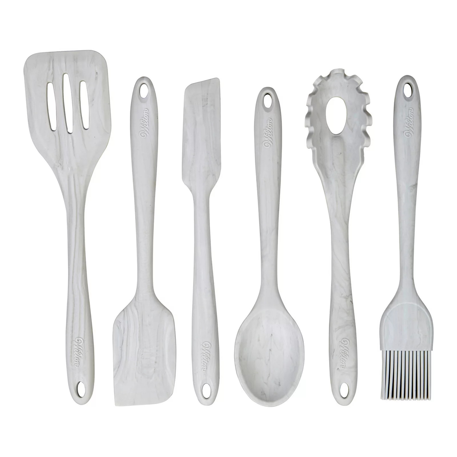 Wilton Marble Silicone 6 pc. Kitchen Utensil Set, Grey | Kohl's