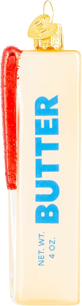 Old World Christmas Stick of Butter Glass Blown Ornament for Christmas Tree, Handcrafted Holiday ... | Amazon (US)