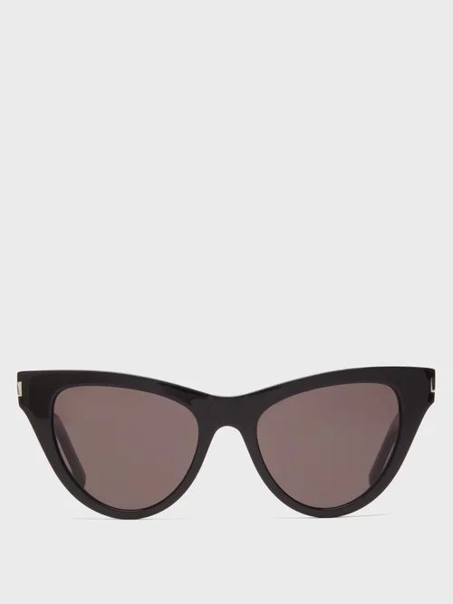 Saint Laurent - Cat-eye Acetate Sunglasses - Womens - Black | Matches (US)