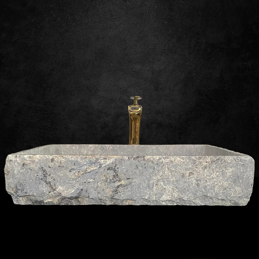 Marble Sink, Sink For Bathroom, Natural Stone Sink, Marble, Sink, Stone Sink, Silver Travertine T... | Etsy (US)