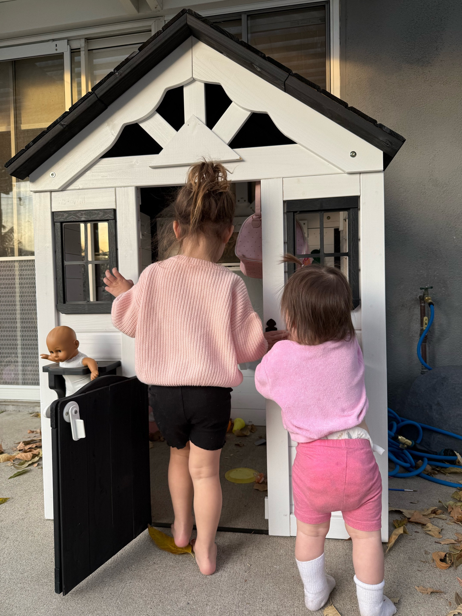 Kids outdoor playhouse. Toddler playhouse. White and black playhouse  

#LTKBaby #LTKKids #LTKFamily