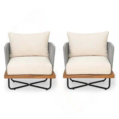 Outdoor Armchair, Metal Frame Dining Chair | Wayfair North America