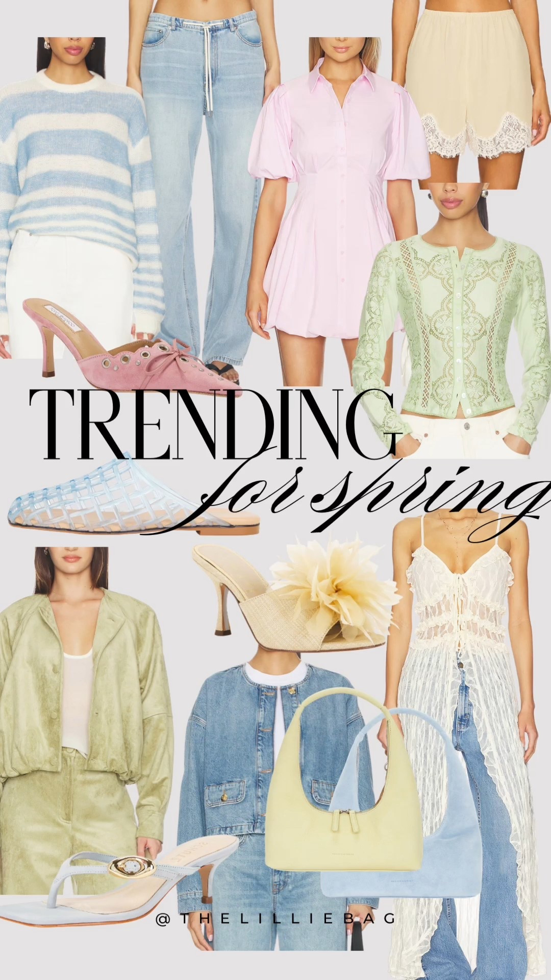 Trending colors for spring 💚🌼🌸

Spring outfit. Trending now. Denim. Pastel colors. 

#LTKSeasonal
