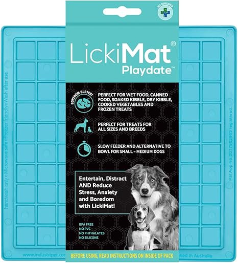 LickiMat Classic Playdate, Slow Feeder for Dogs, Lick Mat, Boredom Anxiety Reducer; Perfect for F... | Amazon (US)