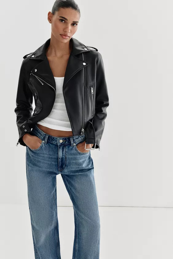 FAUX LEATHER BIKER JACKET | Zara US