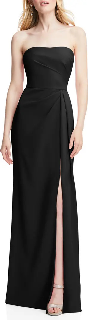 Strapless Crepe Trumpet Gown | Nordstrom