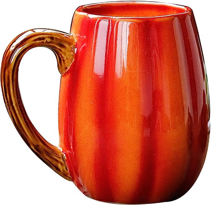 YINYUEDAO Pumpkin Cup Ceramic Mug for Coffee and Tea , Halloween , Thanksgiving , Christmas , Bir... | Amazon (US)