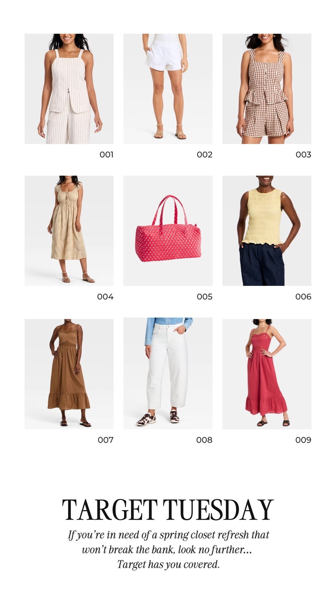 Target Tuesday - If you’re in need of a spring closet refresh that won’t break the bank, look no further… Target has you covered.