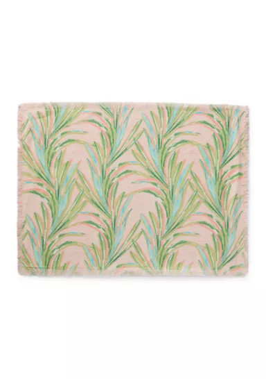 Set of 2 Coral Palm Print Napkins | Belk