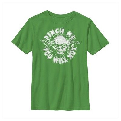 Boy's Star Wars St. Patrick's Day Yoda Pinch Me Not T-Shirt | Target