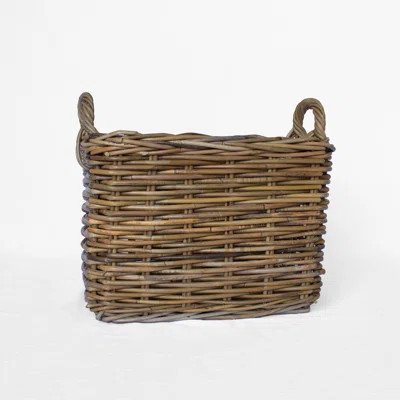 Rattan Rectangle Basket with Handles Small | Wayfair North America