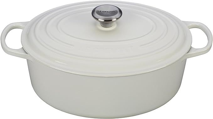 Le Creuset Enameled Cast Iron Signature Oval Dutch Oven, 6.75 qt., White | Amazon (US)