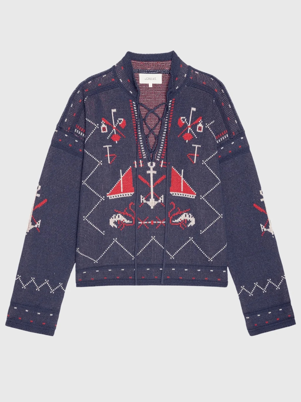 The Great Women's The Fisherman Laceup Pullover | Saint Bernard
