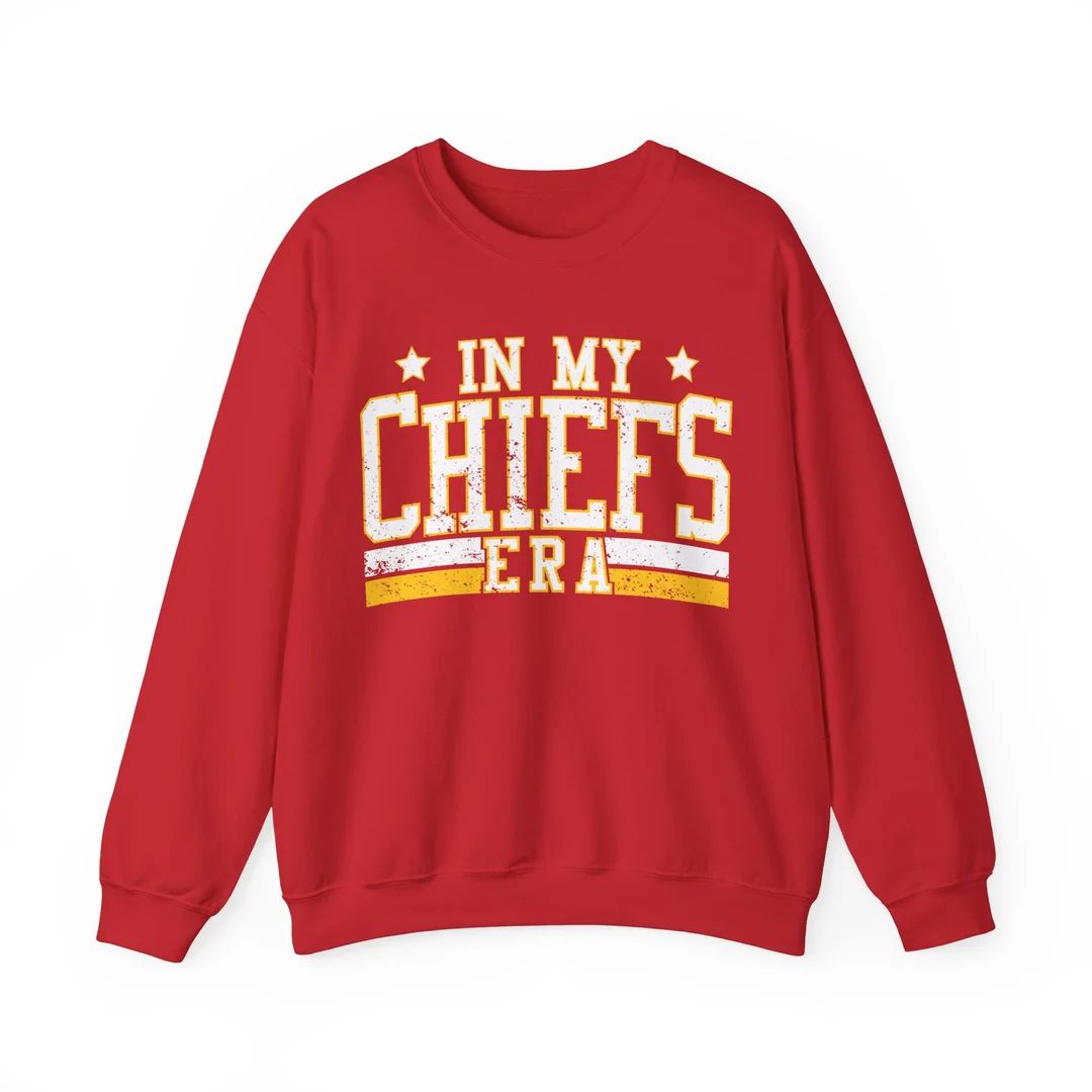Retro in My Chiefs Era Sweatshirt Crewneck, Football Sweatshirt, Kelce Swift, Football Fan Gifts ... | Etsy (US)