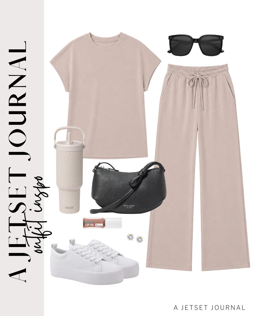 This XIEERDUO lounge set in apricot is the first outfit to style. Start by pairing it with JABASIC platform sneakers and kate spade New York’s leather crossbody bag. SOJOS sunnies are perfect for this look, too.

#LTKSeasonal #LTKSaleAlert #LTKTravel
 

 