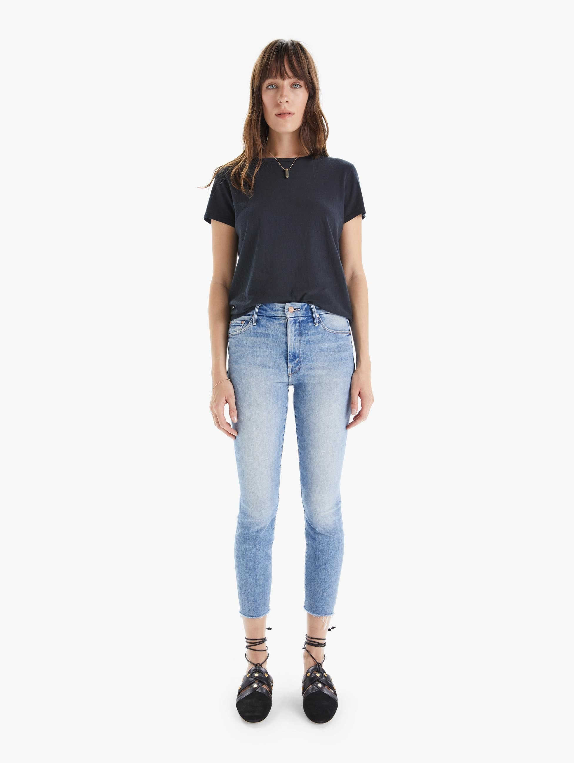 High Waisted Looker Ankle Fray | Mother Denim