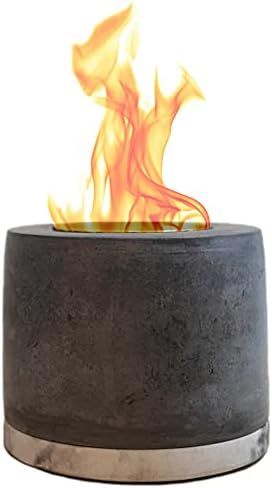 Amazon.com: ROUNDFIRE Concrete Tabletop Fire Pit - Fire Bowl, Mini Personal Fireplace for Indoor ... | Amazon (US)