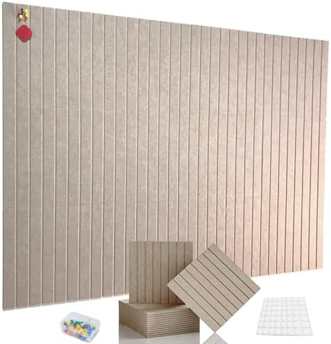 Large Felt Bulletin Board 48" x 36" Cork Board Alternative-12 Pack with 72 Safe Removable Adhesiv... | Amazon (CA)