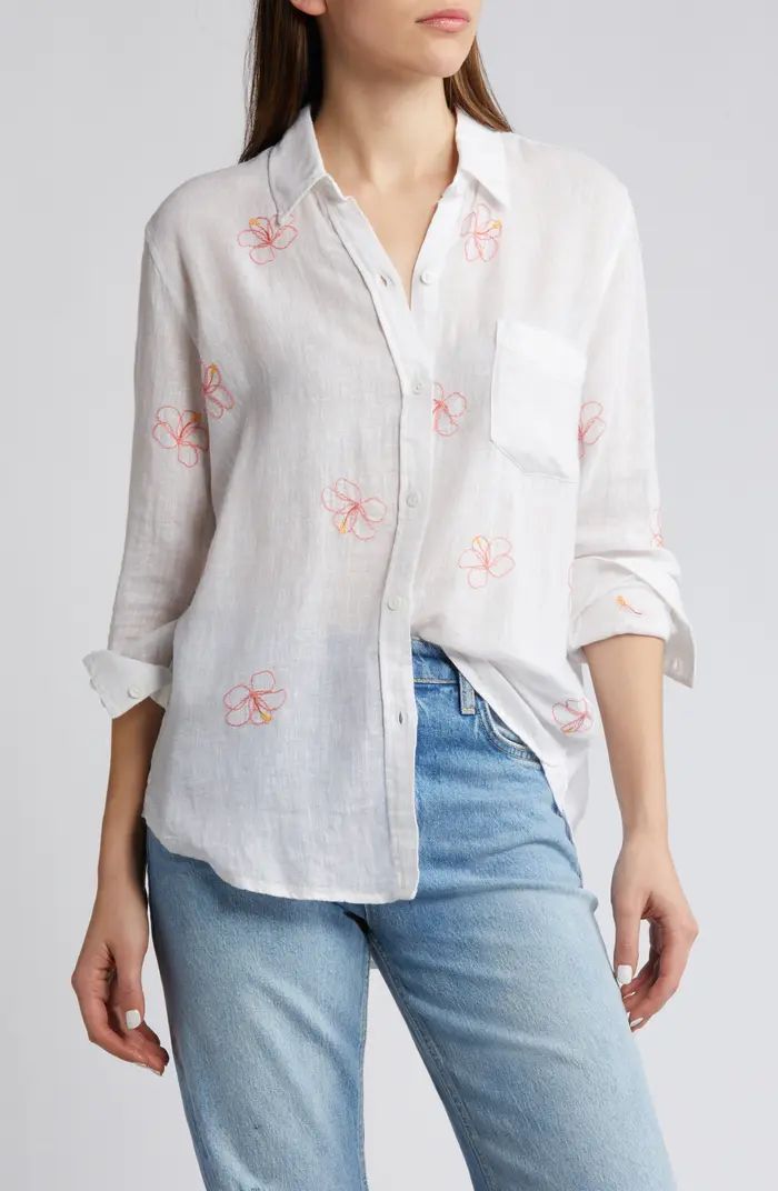 Charli Linen Blend Button-Up Shirt | Nordstrom