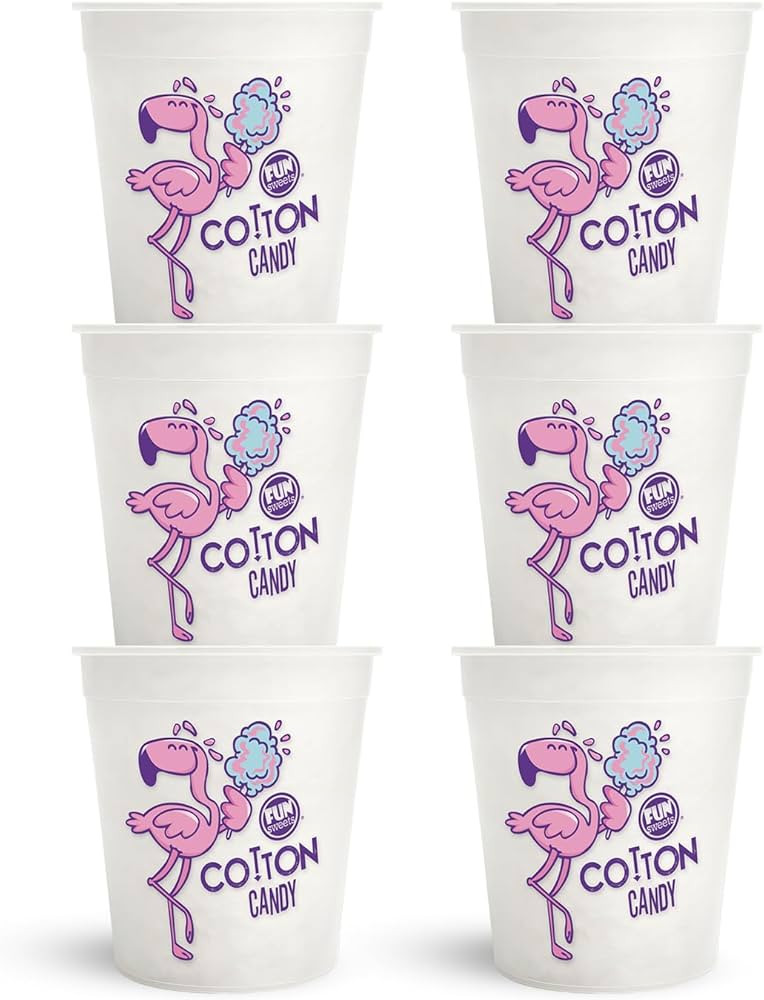Fun Sweets Vanilla Cotton Candy 6-Pack – Dye Free White Cotton Candy in 1.5 oz Individual Cotto... | Amazon (US)