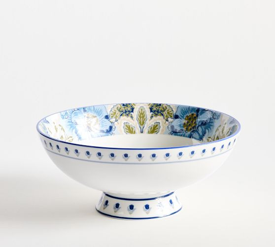 Kravet Jardin Stoneware Footed Serving Bowl | Pottery Barn (US)
