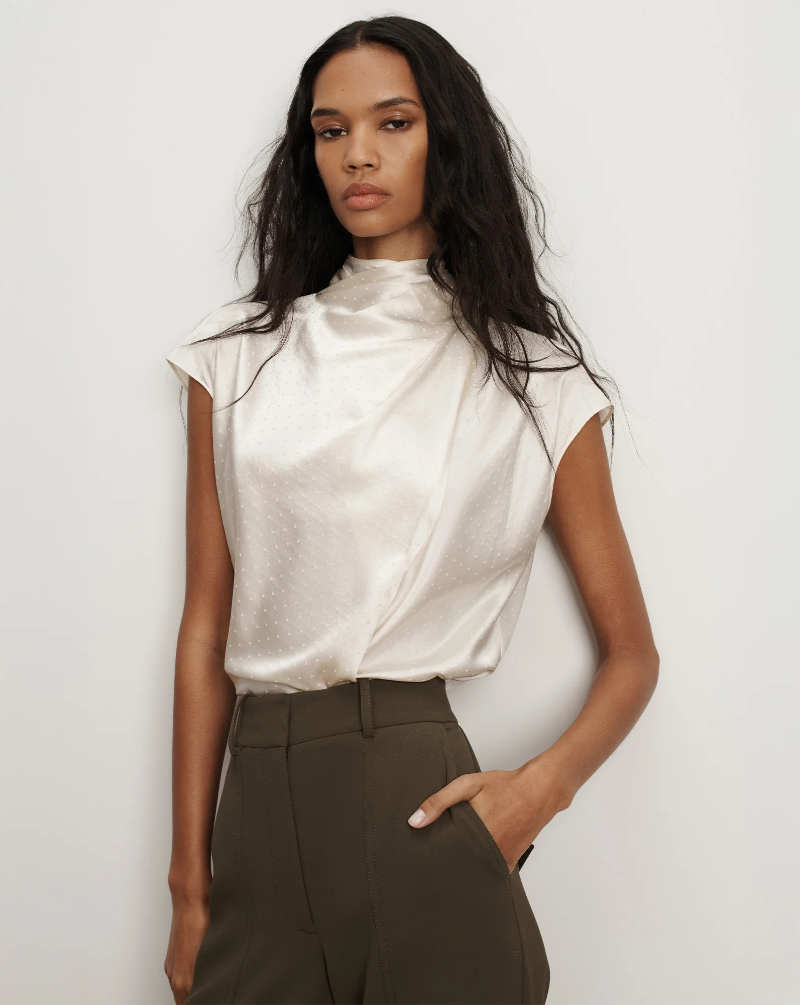 Veronica Beard Leileny Silk Blouse Ecru | Veronica Beard