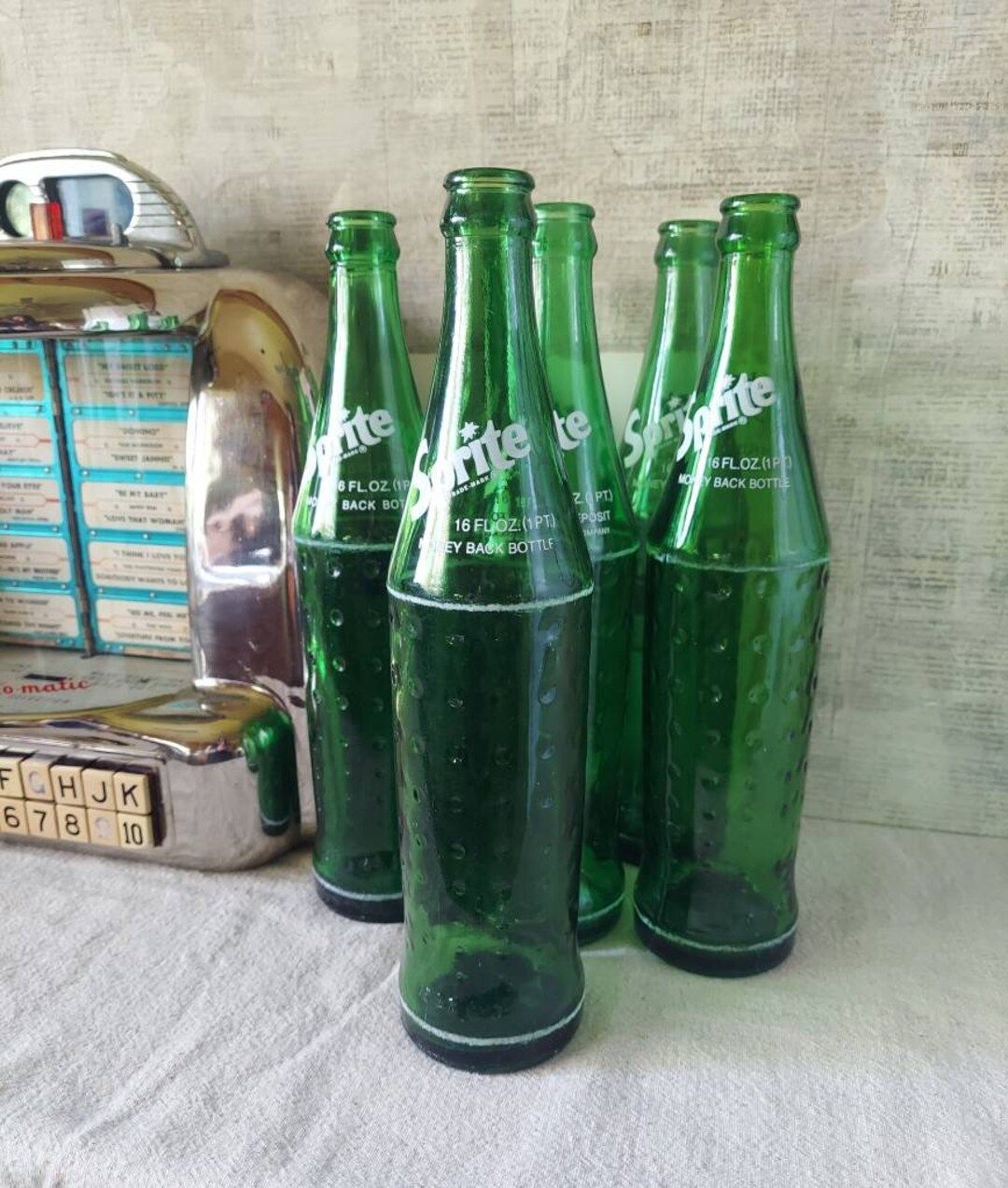 Vintage glass 16 oz Sprite bottle | Etsy (US)