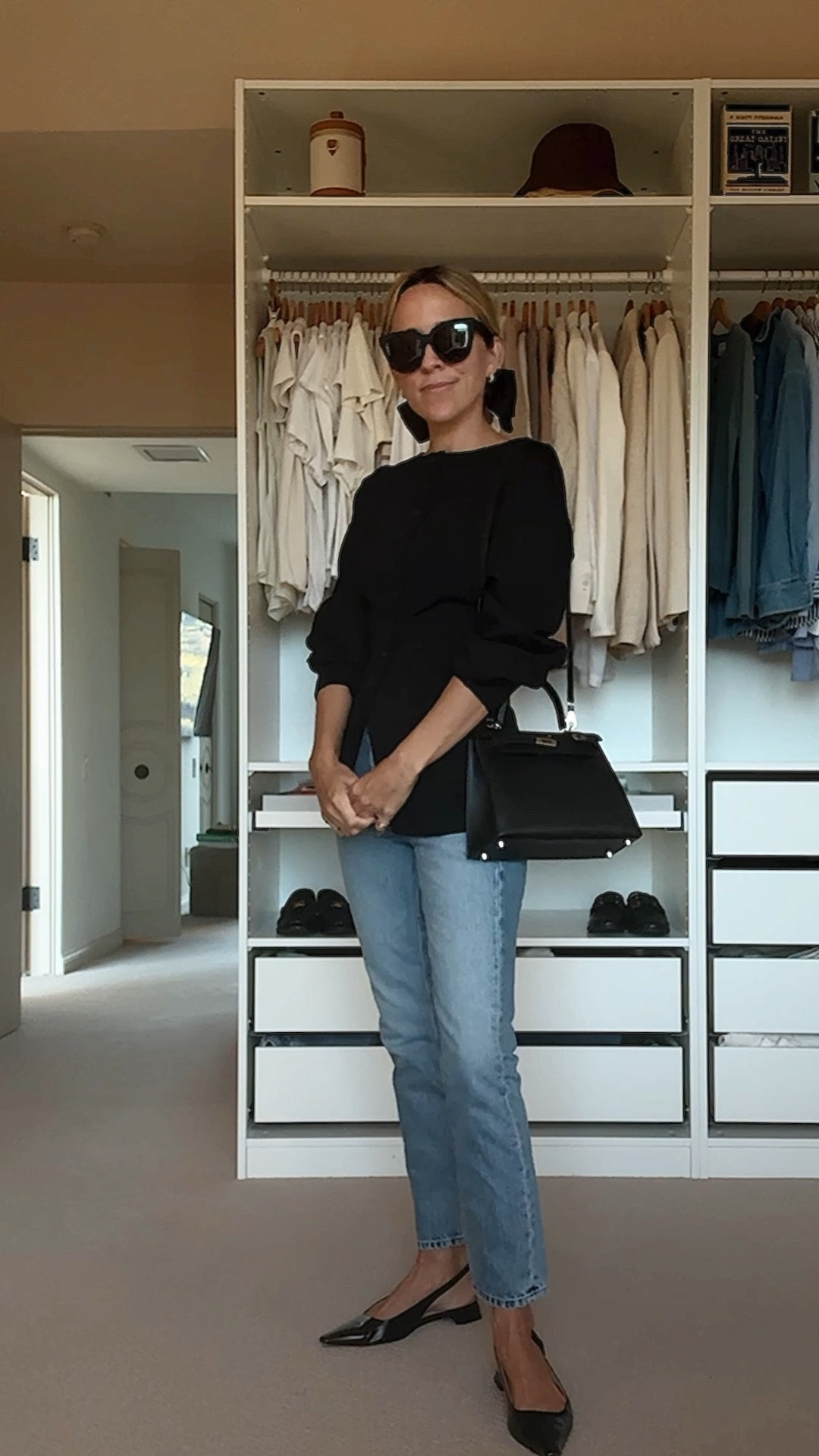 A very easy way to style a classic look is to take one of your dressier blazers and dress it down with some denim. Anytime I'm doing this, I prefer to wear a pointy black flat to balance out the look. My blazer is the black ponte by Aligne (available on their website) but I linked to a few similar styles by the same brand 

#LTKSeasonal #LTKOver40