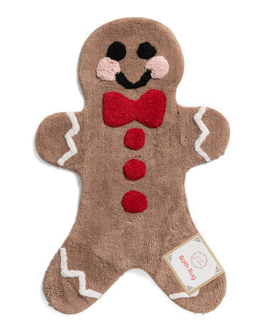 Ginger Bread Man Shaped Bath Rug | Cotton | Marshalls