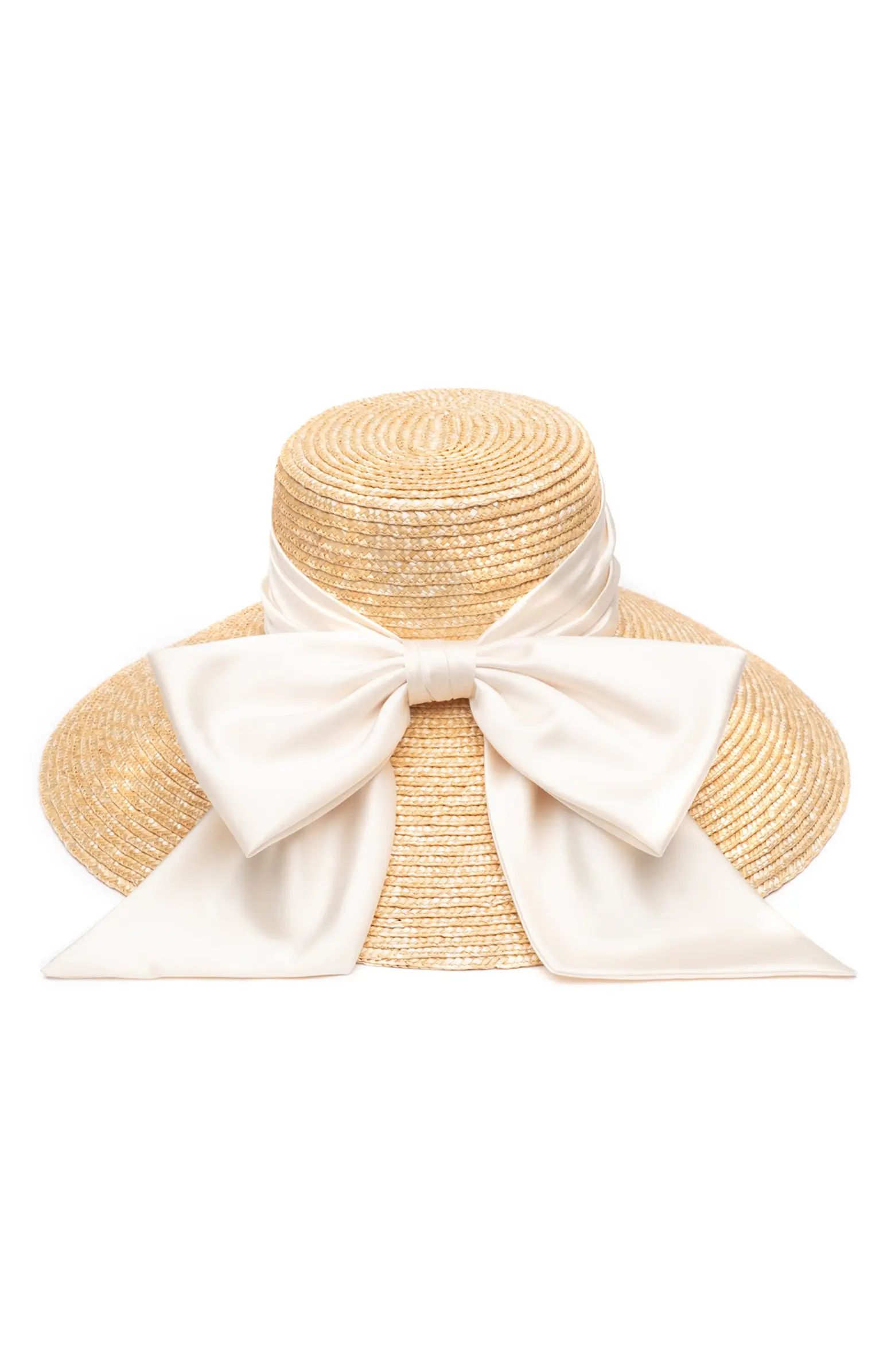 Mirabel Bow Straw Sun Hat | Nordstrom