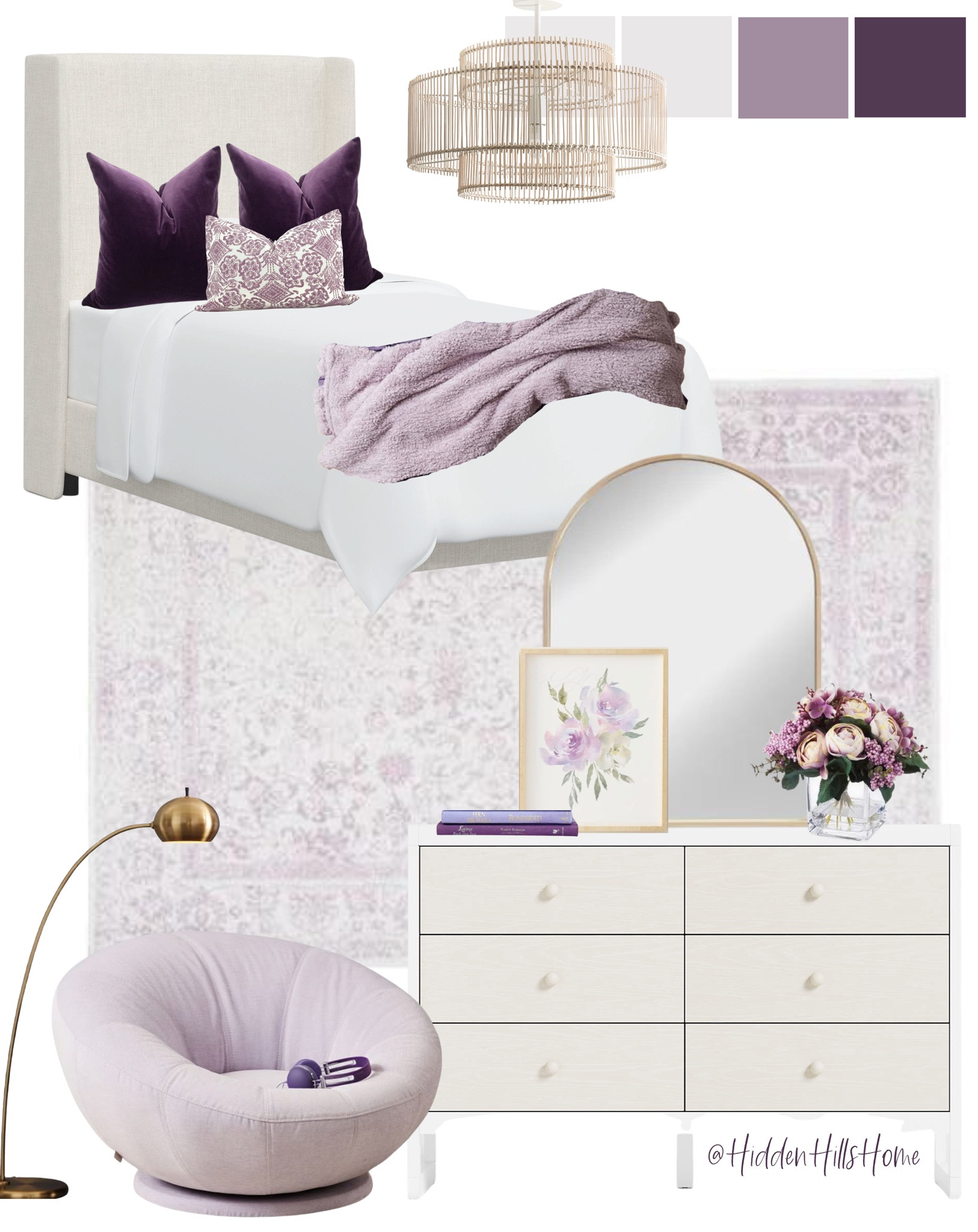 Girls bedroom decor, home decor, purple bedroom decor, Tween girls room, bedroom ideas, girls room mood board, lavender bedroom decor #girlsroom #bedroom #homedecor #girlsbedroom 

#LTKsalealert #LTKkids #LTKhome