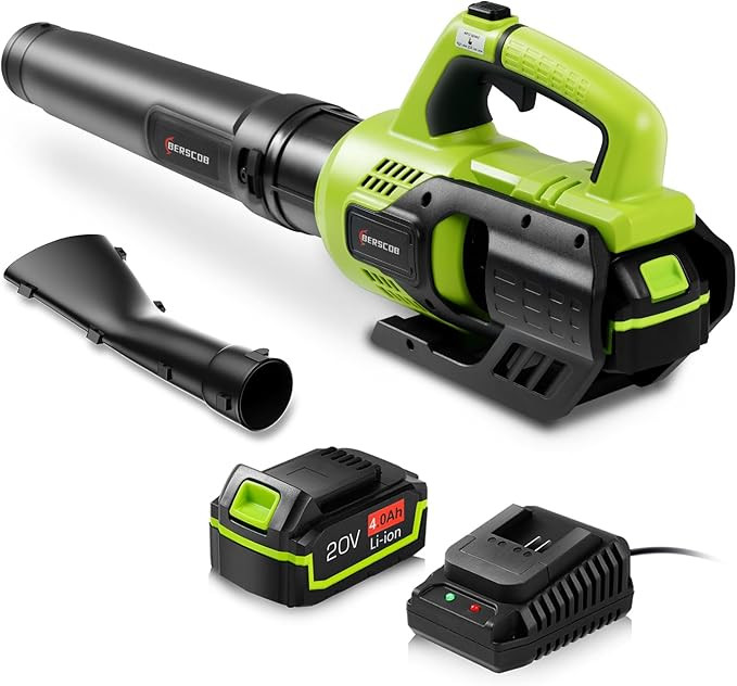 Leaf Blower Cordless, 580CFM/160MPH Electric Leaf Blower with 4.0Ah Battery Powered, Blower with ... | Amazon (US)