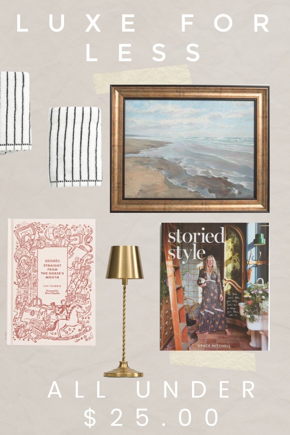 Luxe for less… these elevated, designer-inspired finds are all under $25.

From classic art to brass accents and styling books, these are the little pieces that make your home feel curated, layered, and high-end.

Such an easy way to refresh your space without spending a lot.

#LTKHome #LTKSaleAlert #LTKSeasonal