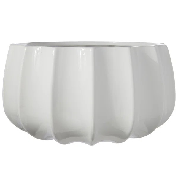 Avarika Porcelain Decorative Bowl in White | Wayfair Professional