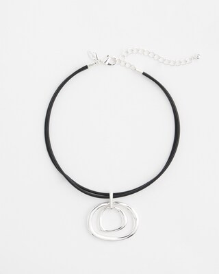 Silver Tone Rings Pendant Necklace | Chico's | Chico's