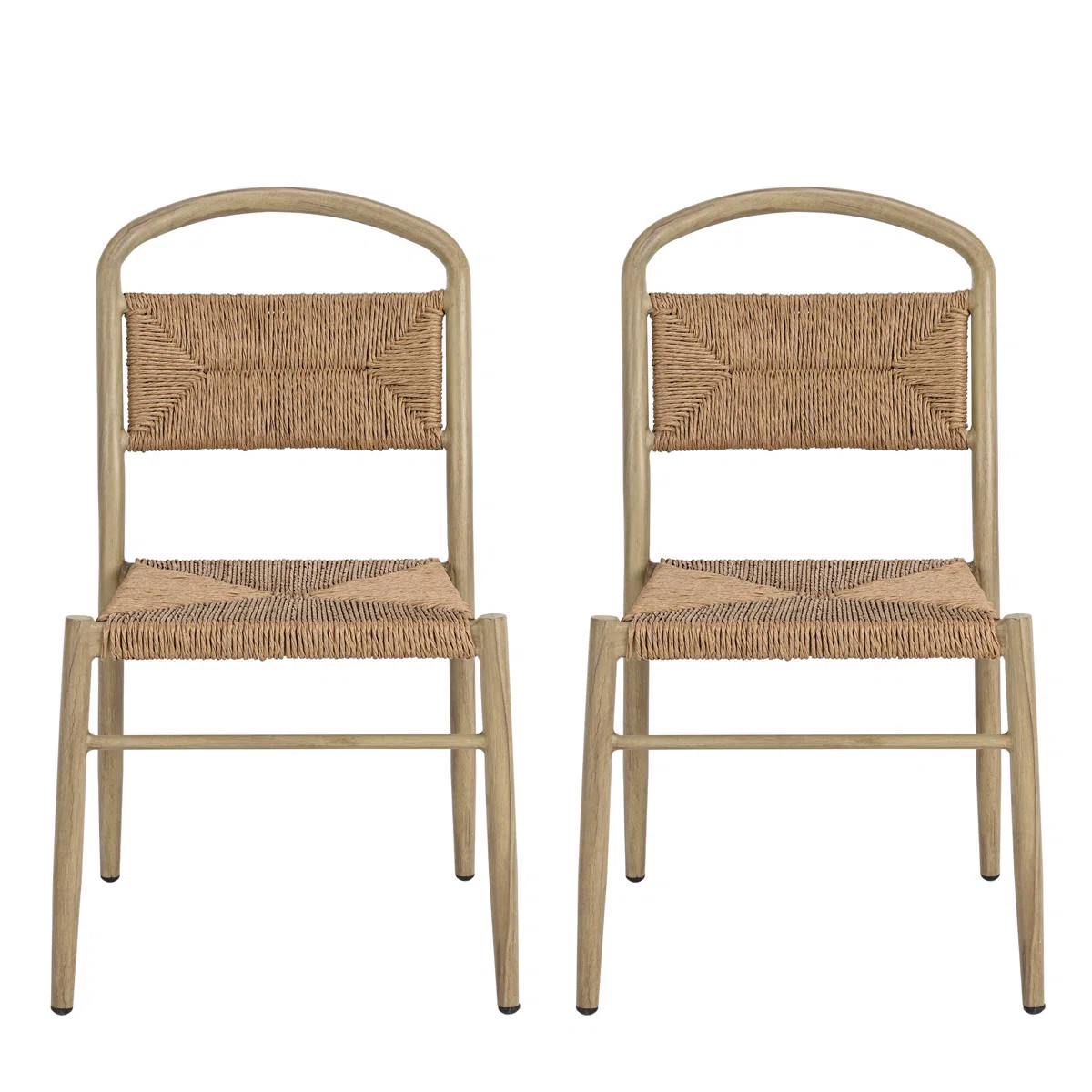 Spataro Wicker & Aluminum Patio Dining Chairs (Set of 2) | Wayfair North America