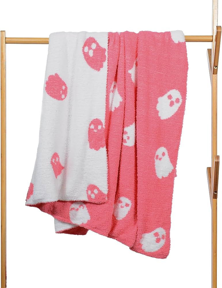 Halloween Pink Ghost Blanket Soft Baby Blanket Cozy Blanket Swaddling Blanket for Newborn Nursery... | Amazon (US)